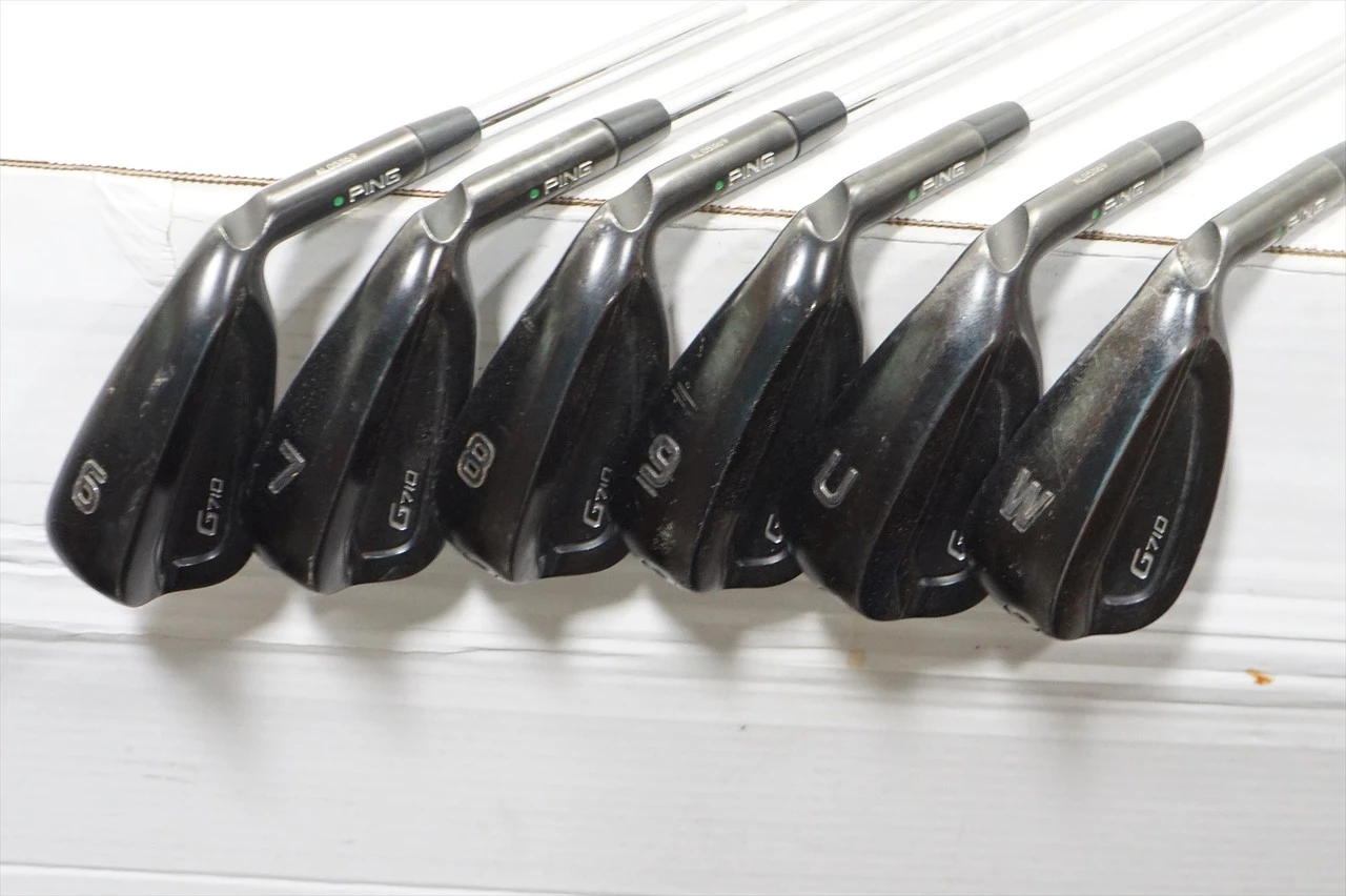 Ping G710 Green Dot Iron Set 6-Pw, Uw Stiff Flex Awt 2.0 Steel 1044013 Good