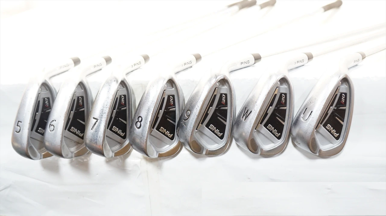 Ping I20 White Dot Iron Set 5-Pw, Uw Stiff Flex Cfs Steel 1067494 Good